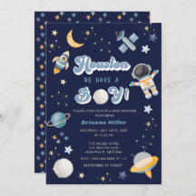 Espacio retro Houston tenemos un niño Baby Shower