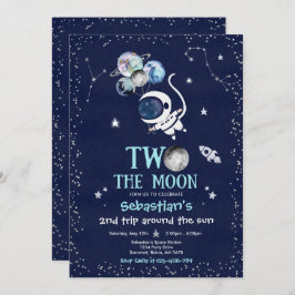 Invitación Espacio Ultraterrestre Cohete Astronauta Fiesta de