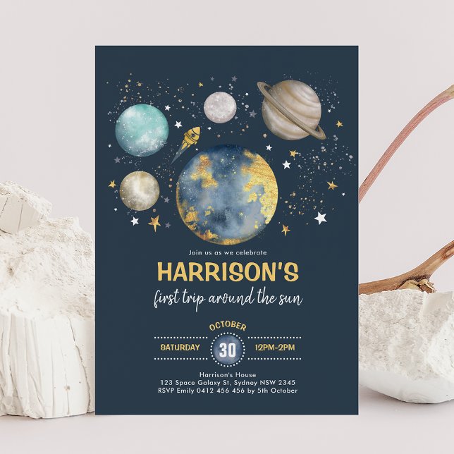 Invitación Espacio Ultraterrestre Estrellas de la Luna Viaje  (Subido por el creador)