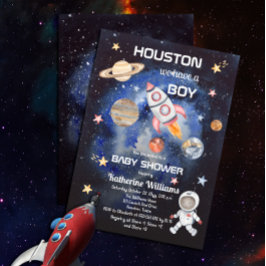 Invitación Espacio Ultraterrestre Houston Tenemos un niño Bab