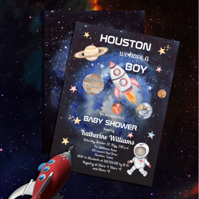Invitación Espacio Ultraterrestre Houston Tenemos un niño Bab (Subido por el creador)