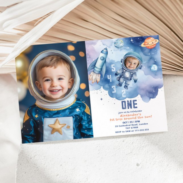 Invitación Espacio ultraterrestre Primer viaje alrededor del  (Subido por el creador)