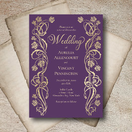 Invitación Espada de los Rosas reales medievales