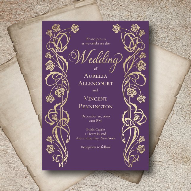 Invitación Espada de los Rosas reales medievales (Subido por el creador)