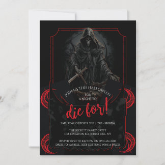 Invitación Espada larga y oscura del guerrero