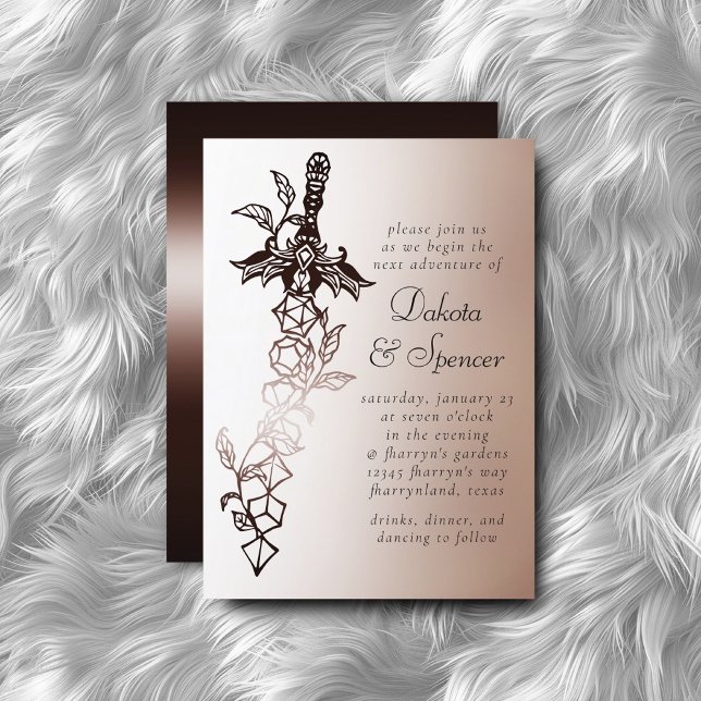 Invitación Espada RPG | Dígito de la fantasía del cobre Table (Subido por el creador)