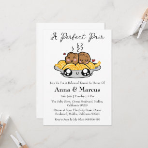 Invitación Espagueti y albóndigas una cena de novias perfecta