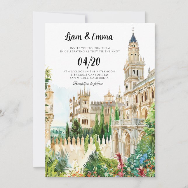 Invitación España España España Boda de destino (Anverso)