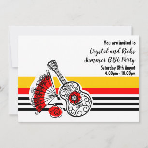 Invitación España Souvenirs Classic Stripe horizontal