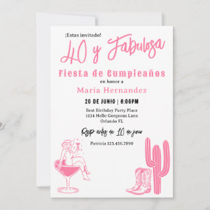 Invitación Español 40 y Fabulosa Fiesta de Cumpleaños al Esti