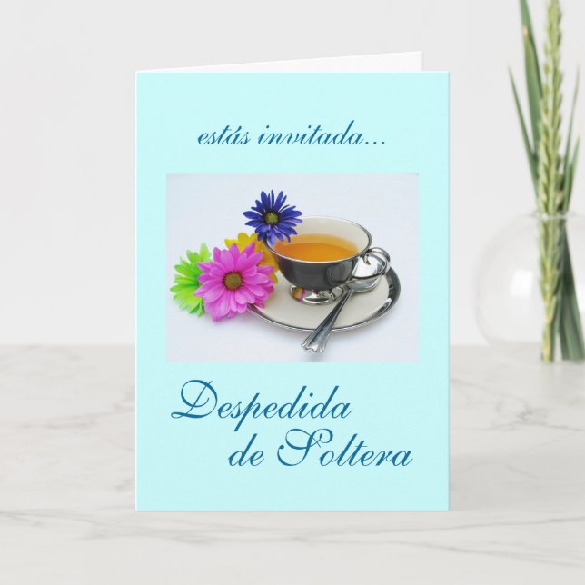 Invitación Español: Despedida de Soltera/ducha nupcial (Anverso)