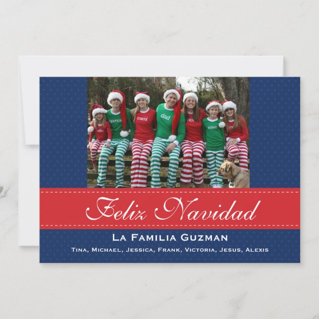 Invitación Español-Feliz Navidad / Navidades españoles (Anverso)