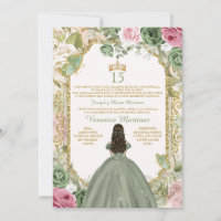 Español Rosado y Oro 15 Años Princesa Nacimiento