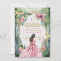 Español Rubor Princesa Rosa Vestida Selva 15 Años