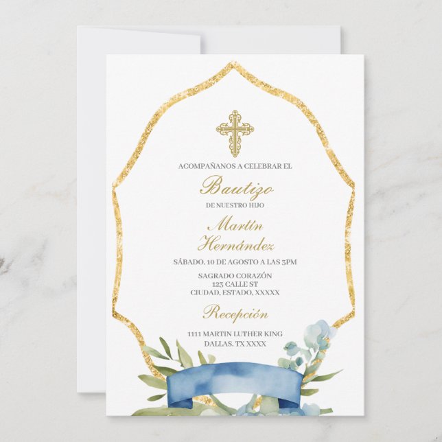 Invitación española al bautismo (Anverso)