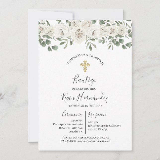 Invitación española al bautismo (Anverso)