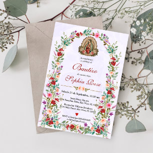 Invitación Española De Bautizo Bautizo Bautismo Fl