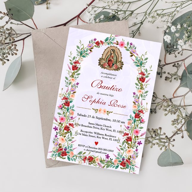 Invitación Española De Bautizo Bautizo Bautismo Fl (Subido por el creador)