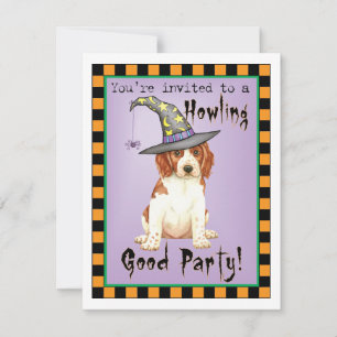 Invitación española de Halloween Welsh Springer