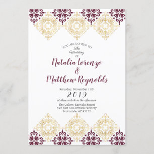 Invitación española de la boda del modelo de la