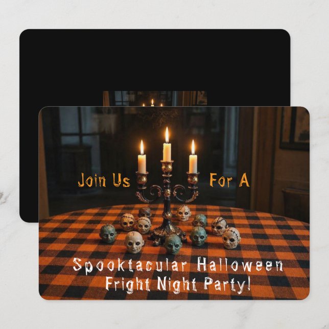 INVITACIÓN ESPANTACULAR DE HALLOWEEN (Anverso / Reverso)