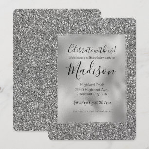Invitación Esparkle del Purpurina de Glam Glitz