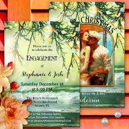 Invitación Esparkling Lights Beach Photo Engagement Party