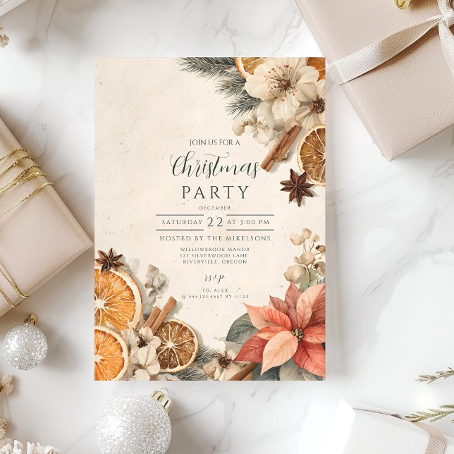 Invitación Especia Rústica de Invierno Feliz Navidad (Subido por el creador)