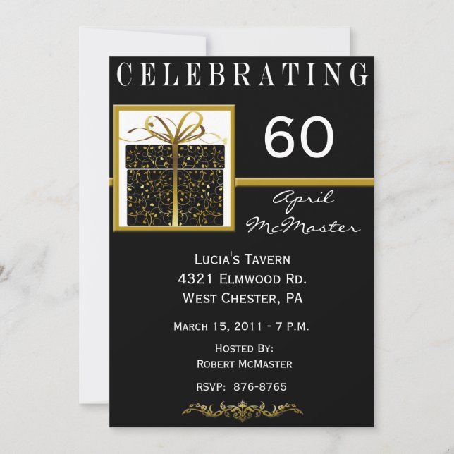 Invitación especial a la fiesta de cumpleaños núme (Anverso)