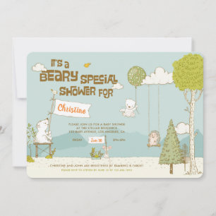 Invitación especial de Baby Shower de Beary
