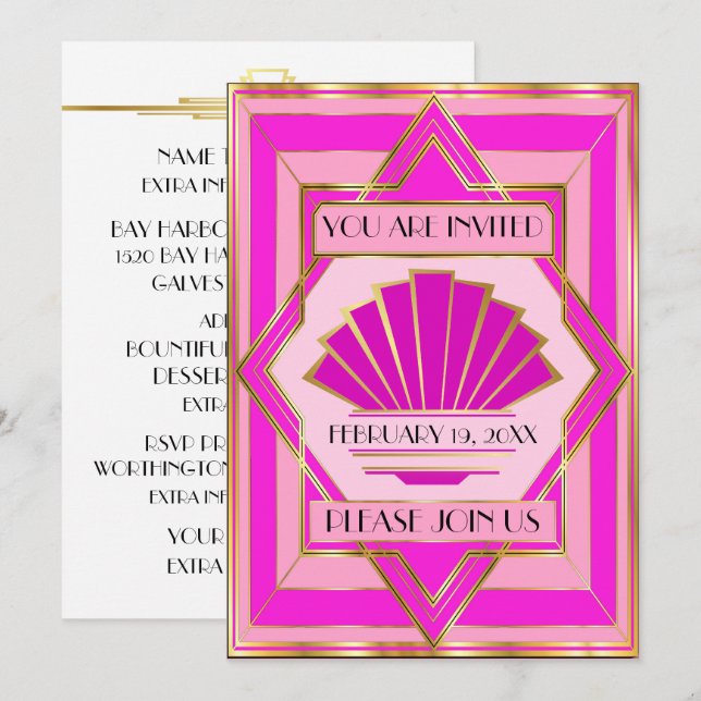 Invitación especial de Deco para ocasiones especia (Anverso / Reverso)