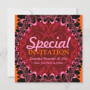 Invitación especial de fiesta de encaje batik trib