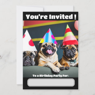 Invitación especial para pug Dog