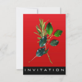 Invitación Especias Chef italiano Cena Casa Vino Rojo Verde