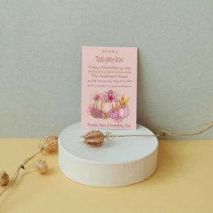 Invitación Especias y buena calabaza rosa cena de Acción de G