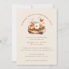 Invitación Especie de calabaza y todo bueno - Caer en Baby Sh