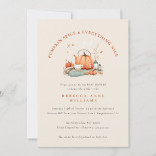 Invitación Especie de calabaza y todo bueno - Caer en Baby Sh
