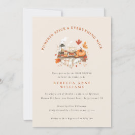 Invitación Especie de calabaza y todo bueno - Caer en Baby Sh