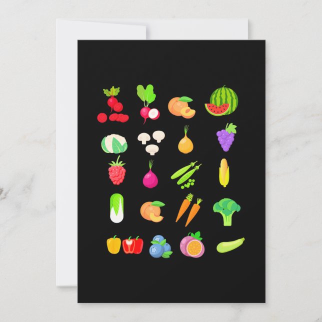 Invitación Especies de Verduras (Anverso)