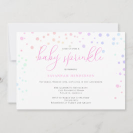 Invitación Espectacular acula de color rosa confetti