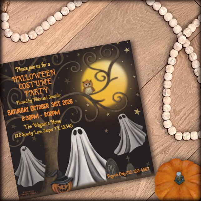 Invitación Espectacular árbol fantasma con Fiesta de disfrace (Subido por el creador)