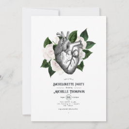 Invitación Espectacular bachillerato gótico floral blanco