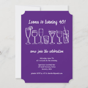 Invitación Espectacular cóctel que bebe Personalizado Fiesta 