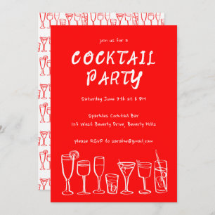Invitación Espectacular cóctel que bebe Personalizado Fiesta