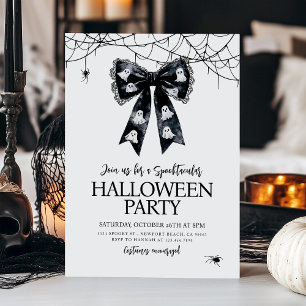 Invitación Espectacular fantasma cucharita fiesta de Hallowee
