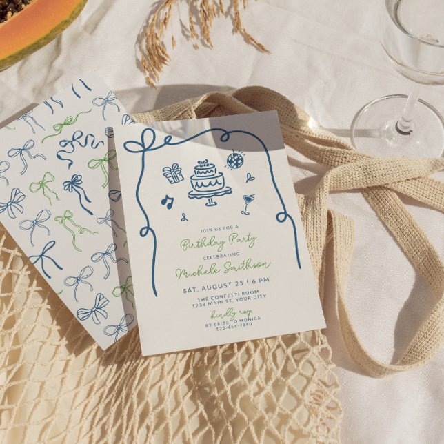 Invitación Espectacular fiesta de cumpleaños (Whimsical Birthday Party Invite)