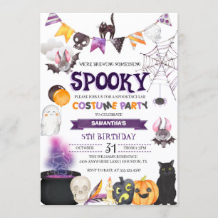 Invitación Espectacular fiesta de cumpleaños con disfraces de