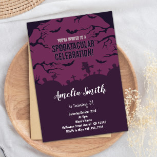 Invitación Espectacular fiesta de cumpleaños de Halloween