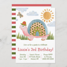 Espectacular fiesta de cumpleaños de tortuga