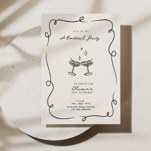 Invitación Espectacular fiesta de cumpleaños Minimalista de c